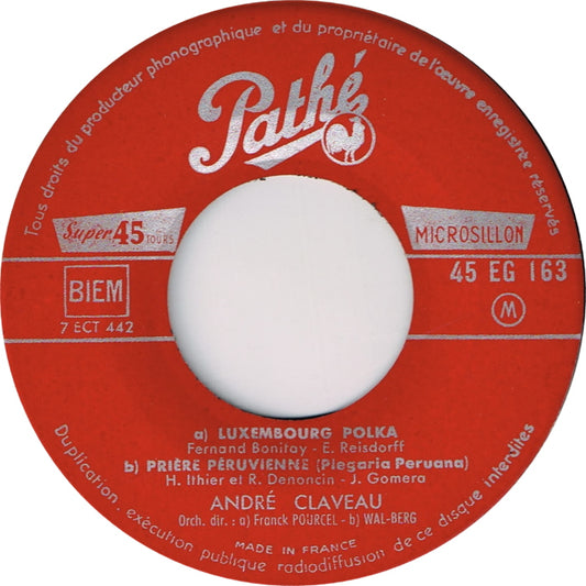 Andre Claveau - Mon Coeur Est Un Violon Vinyl Singles EP Vinyl Zeer Goed / Hoesje Generic "VINYLSINGLES.NL"