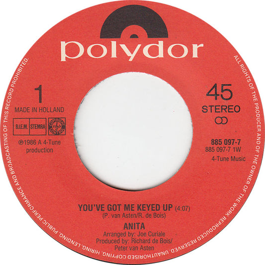 Anita - You've Got Me Keyed Up Vinyl Singles Vinyl Zeer Goed / Hoesje Goed "VINYLSINGLES.NL"