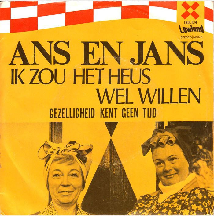 Ans En Jans (De Zingende Werksters) - Ik Zou Het Heus Wel Willen Vinyl Singles Vinyl Very Good (VG) <br> Hoes Good Plus (G+)