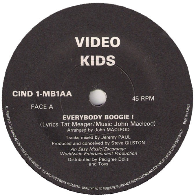 Video Kids - Everybody Boogie Vinyl Singles