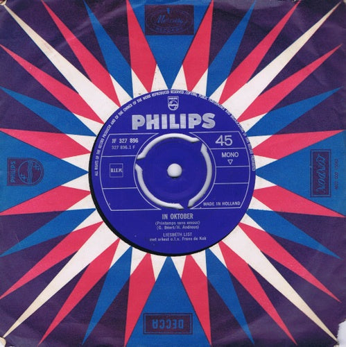 Liesbeth List - In Oktober 10153 Vinyl Singles Vinyl Very Good (VG) <br> Hoes Good Plus (G+)
