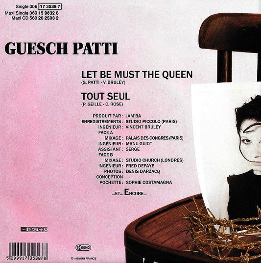 Guesch Patti - Let Be Must The Queen Vinyl Singles Media VG+ \ Sleeve G+