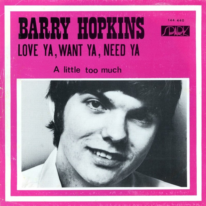 Barry Hopkins - Love Ya, Want Ya, Need Ya Vinyl Singles Vinyl Very Good (VG) <br> Hoes Good Plus (G+)