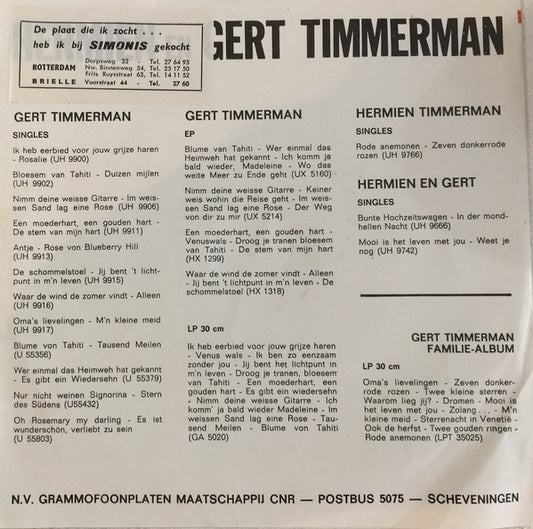 Gert Timmerman - Twee Gouden Ringen 23052