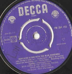 Blue Diamonds - Marching Along The Blue Diamonds Vinyl Singles Vinyl Very Good (VG) <br> Hoes Good Plus (G+)