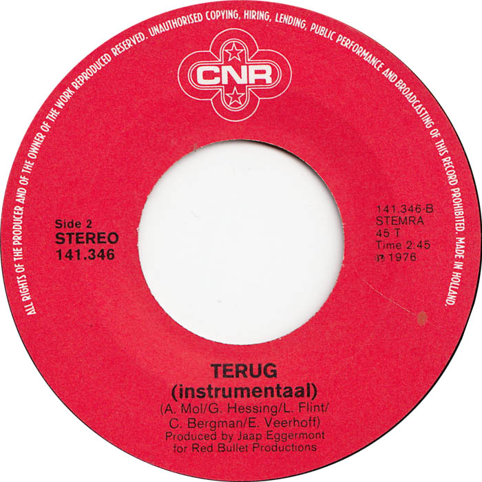 Bob Bouber - Voor Niets (B-Keus) Vinyl Singles Vinyl Goed / Hoes Tekst