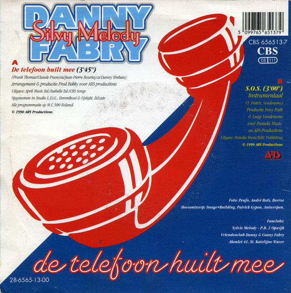 Danny Fabry - Silvy Melody Vinyl Singles Vinyl Very Good (VG) <br> Hoes Good Plus (G+)
