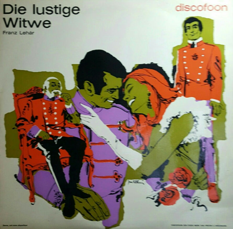 Franz Lehar - Die Lustige Witwe (LP) Vinyl LP Vinyl Very Good (VG) <br> Hoes Good Plus (G+)