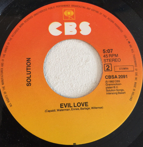 Solution - Run Away Vinyl Singles Vinyl Very Good (VG) <br> Hoes Good Plus (G+)