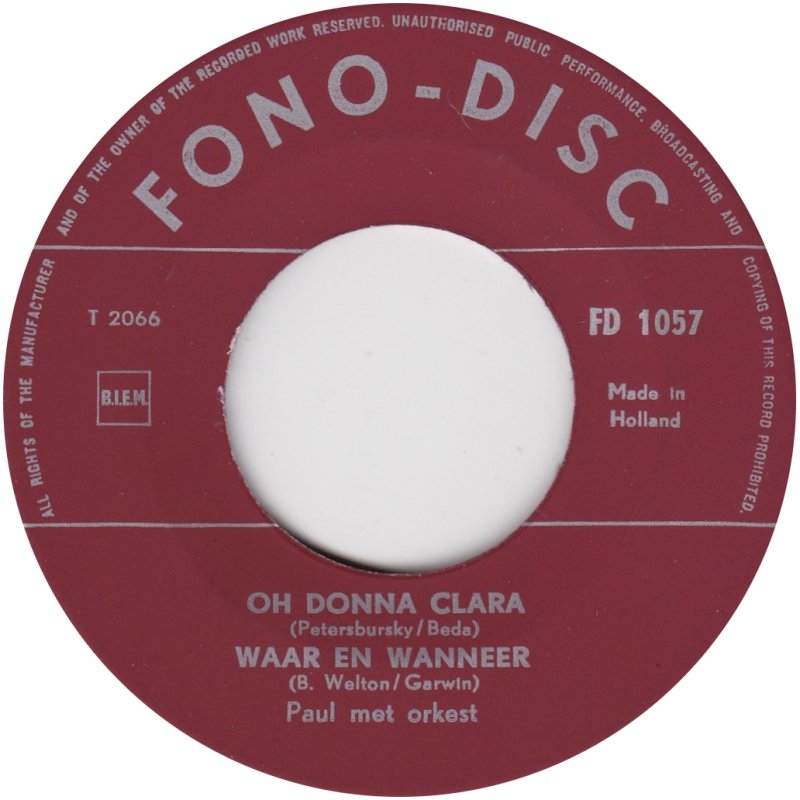 Carlo Met Orkest - Hollandse Hitparade: * Topsongs Vinyl Singles Vinyl Very Good (VG) <br> Hoes Generic