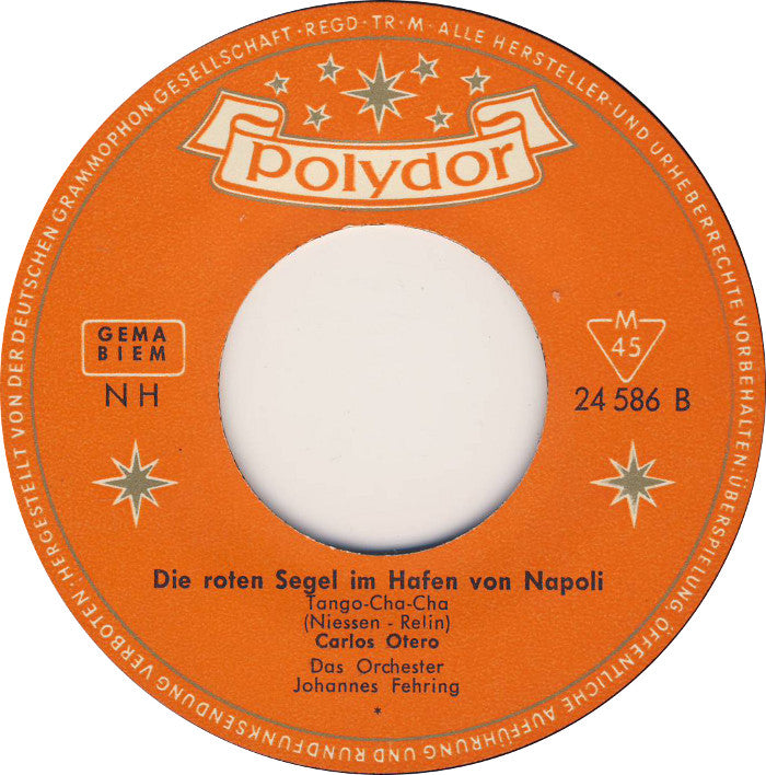 Carlos Otero - Weine Keine Tranen Um Mich Bella Maria Vinyl Singles Vinyl Very Good (VG) <br> Hoes Good Plus (G+)