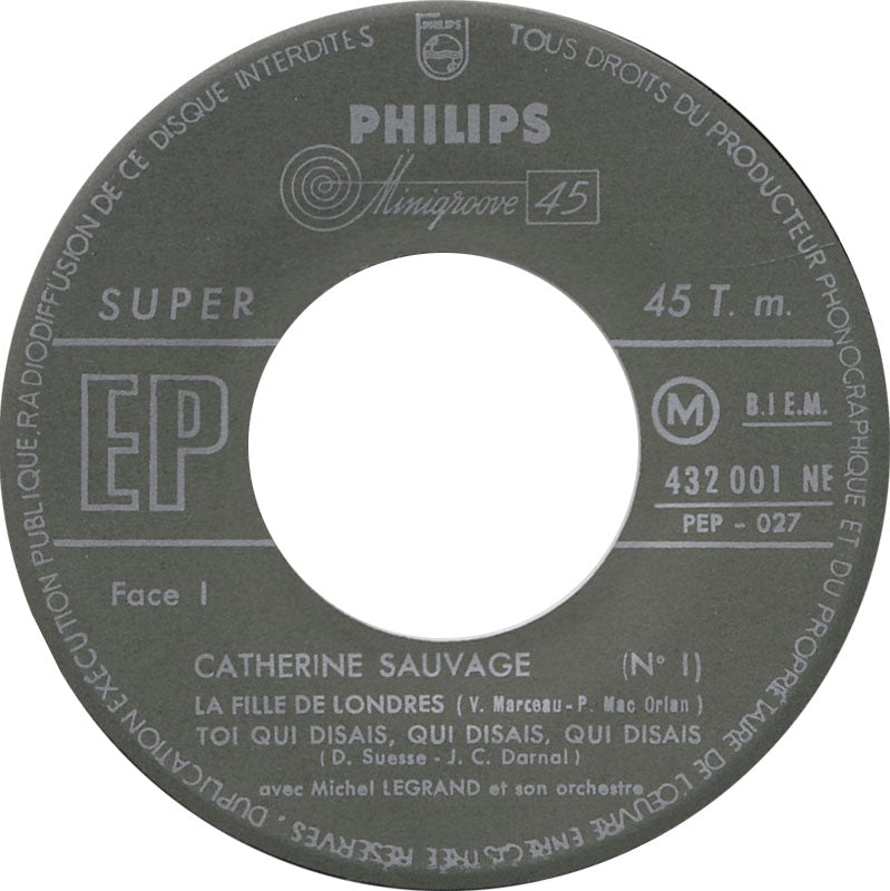Catherine Sauvage - La Fille De Londres Vinyl Singles EP