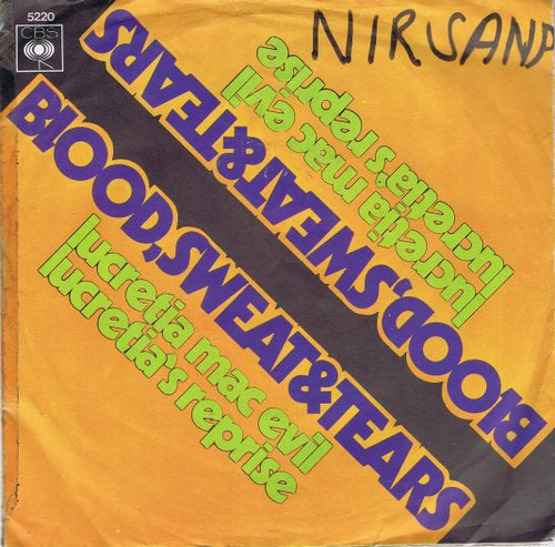 Blood Sweat & Tears - Lucretia Mac Evil Vinyl Singles Vinyl Very Good (VG) <br> Hoes Good Plus (G+)