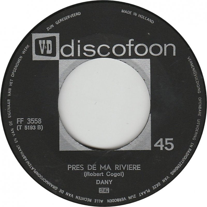 Dany - Quand Les Roses 13723 Vinyl Singles Vinyl Very Good (VG) <br> Hoes Good Plus (G+)