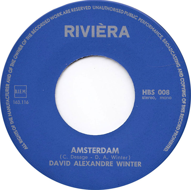 David Alexandre Winter - Amsterdam Vinyl Singles Vinyl Very Good (VG) <br> Hoes Good Plus (G+)