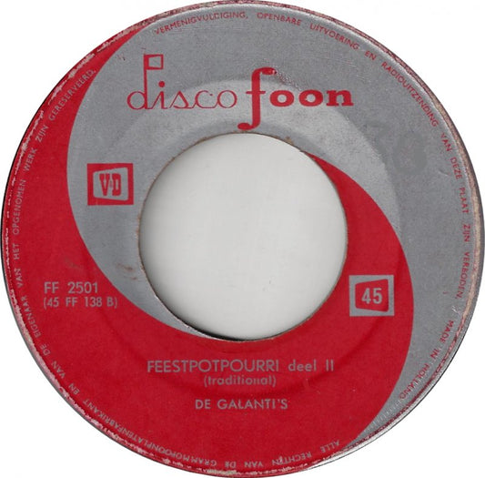 Galanti's - Feestpotourri Vinyl Singles Vinyl Zeer Goed / Hoesje Generic "VINYLSINGLES.NL"