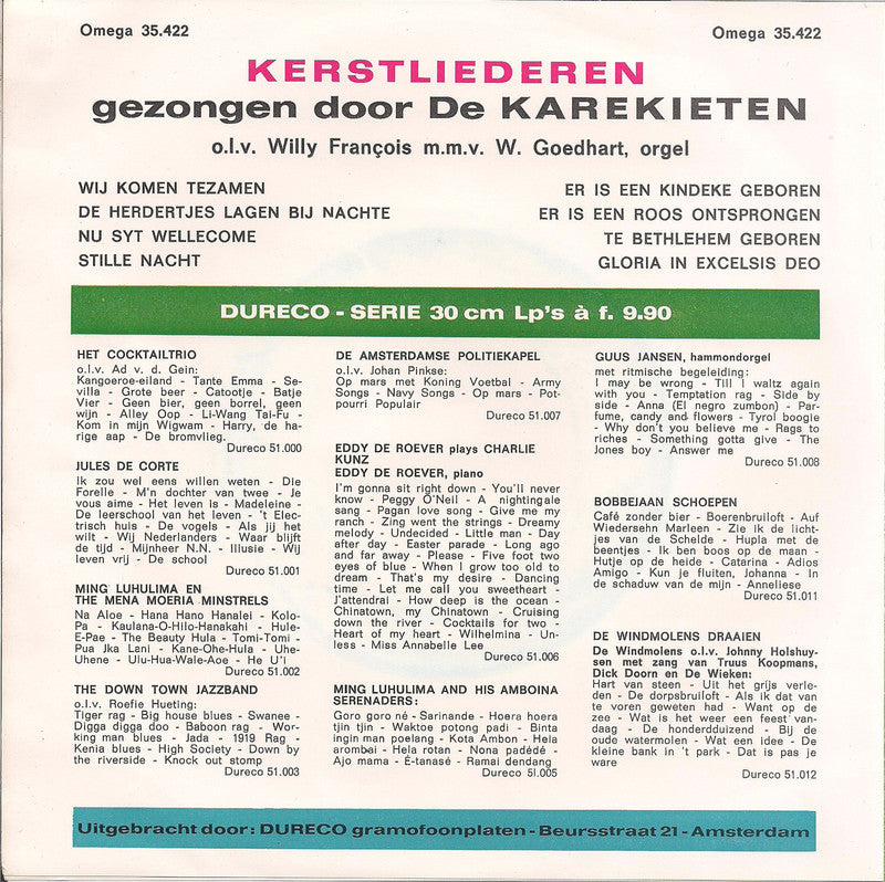 Kinderkoor De Karekieten - Kinder Kerstliederen 37411 Vinyl Singles Vinyl Very Good (VG) <br> Hoes Good Plus (G+)