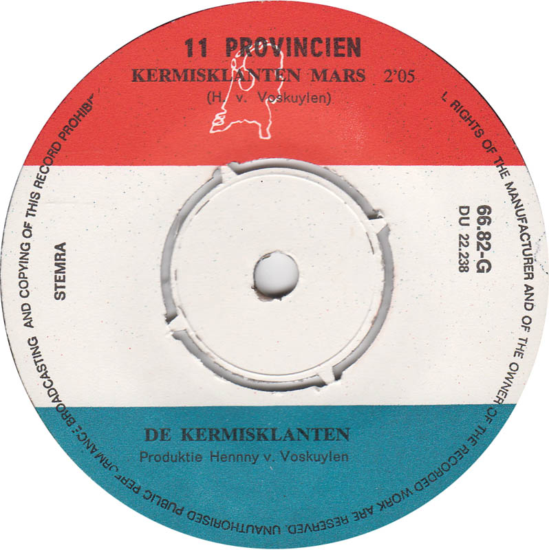 Kermisklanten - Arsène Lupin Vinyl Singles Vinyl Very Good (VG) <br> Hoes Good Plus (G+)