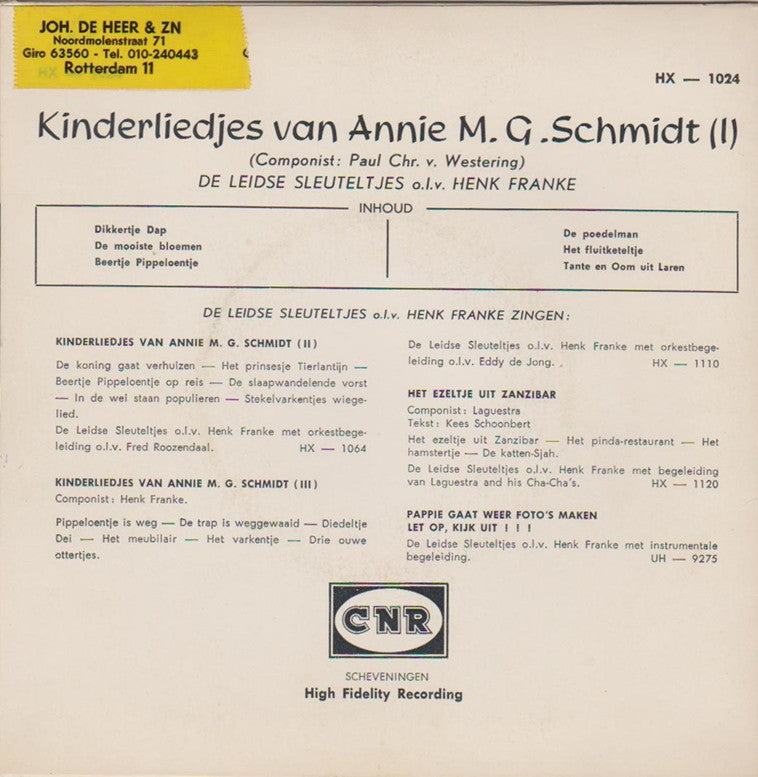 Leidse Sleuteltjes, Henk Franke - Dikkertje Dap 22396 Vinyl Singles Vinyl Zeer Goed / Hoesje Goed "VINYLSINGLES.NL"
