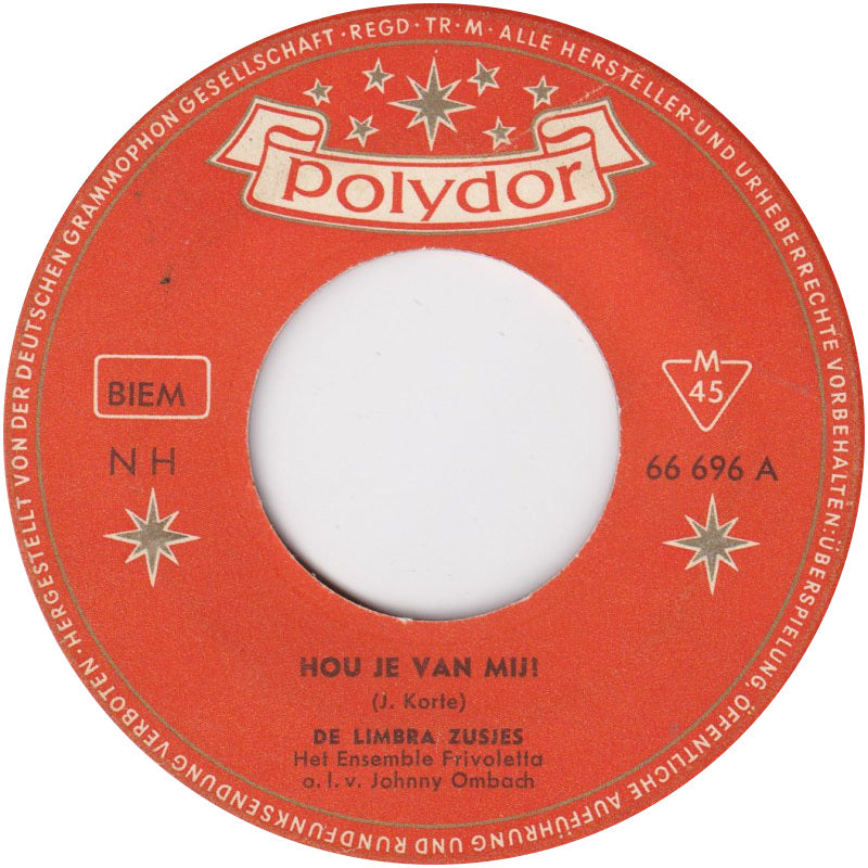 Limbra Zusjes - Hou Je Van Mij Vinyl Singles