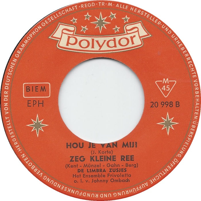 Limbra Zusjes - Mooi Was De Tijd Vinyl Singles EP Vinyl Very Good (VG) <br> Hoes Good Plus (G+)