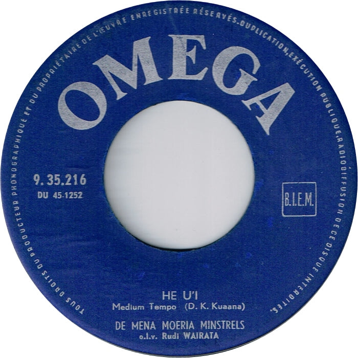 Mena Moeria Minstrels - Hula-É-Pae Vinyl Singles Vinyl (VG) <br> Hoes (G+)