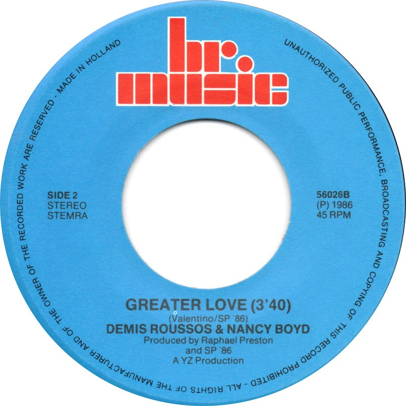 Demis Roussos & Nancy Boyd - Tropicana Bay 30695 Vinyl Singles Vinyl Very Good (VG) <br> Hoes Good Plus (G+)