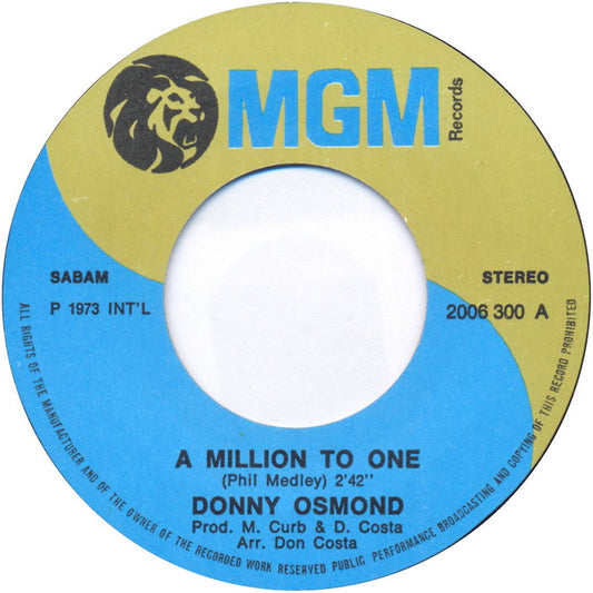 Donny Osmond - A Million To One 12578