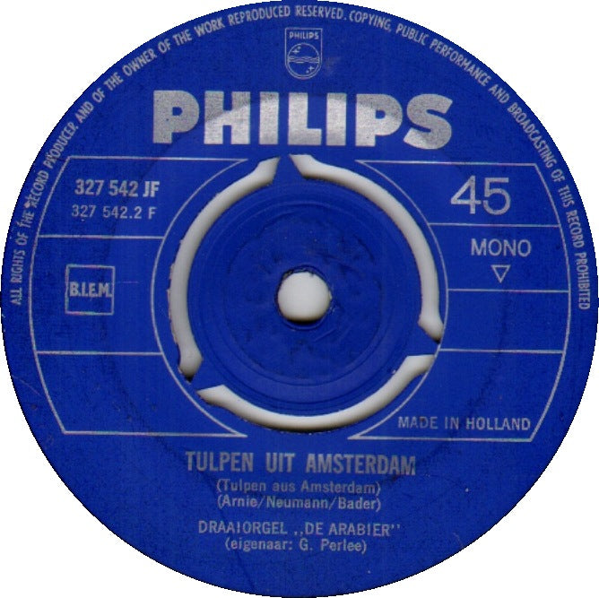 Draaiorgel De Arabier Eigenaar G. Perlee - Souvenirs 30036 Vinyl Singles Vinyl Very Good (VG) <br> Hoes Good Plus (G+)