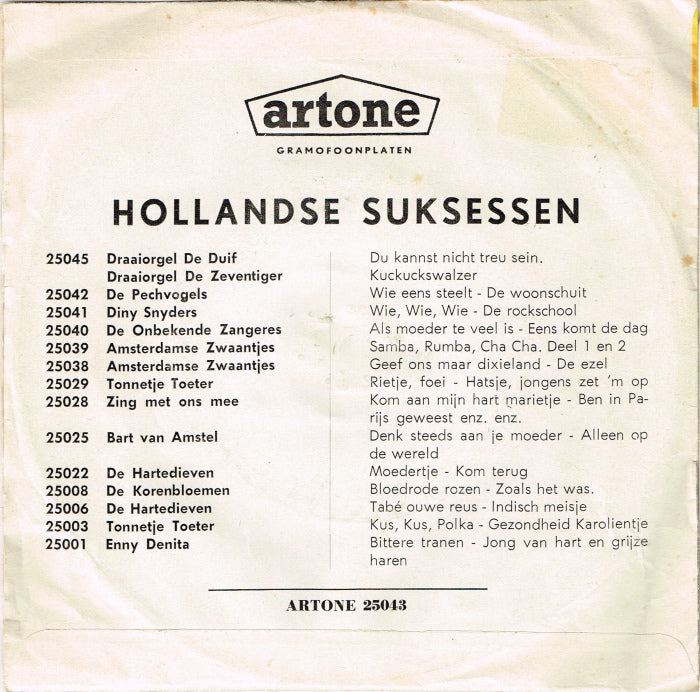 Draaiorgel De Zeventiger - Oud Amsterdam Vinyl Singles Vinyl Very Good (VG) <br> Hoes Good Plus (G+)