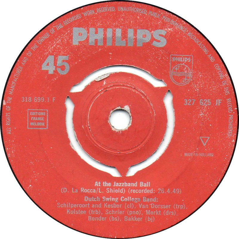 Dutch Swing College Band - At The Jazzband Ball Vinyl Singles