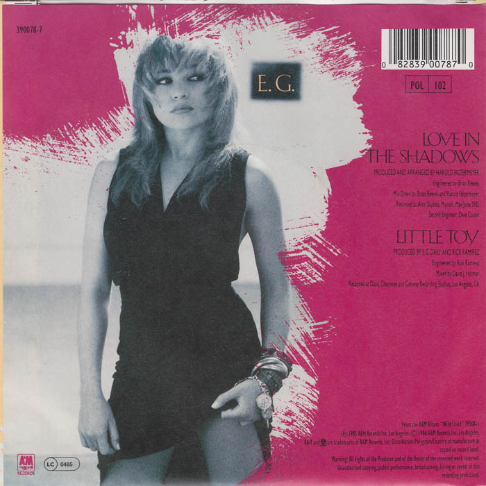 E.G. Daily - Love In The Shadows Vinyl Singles Vinyl Very Good (VG) <br> Hoes Good Plus (G+)