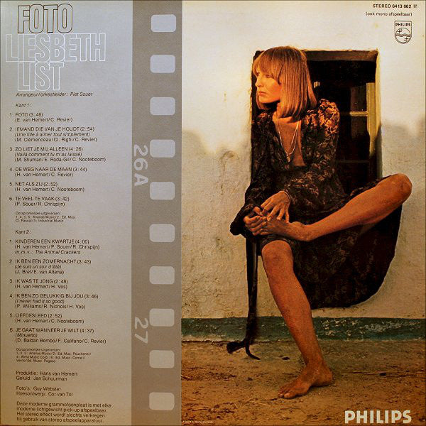 Liesbeth List - Foto (LP) Vinyl LP Vinyl Very Good (VG) <br> Hoes Good Plus (G+)