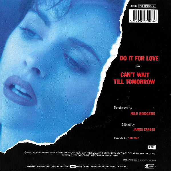 Sheena Easton - Do It For Love Vinyl Singles Vinyl Very Good (VG) <br> Hoes Good Plus (G+)