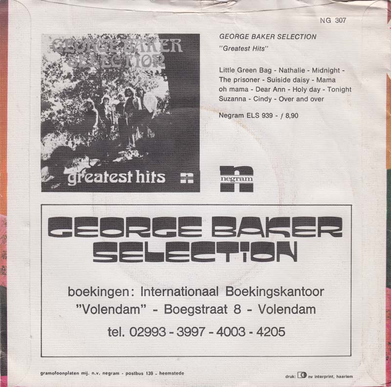 George Baker Selection - Marie-Jeanne 42808 Vinyl Singles Vinyl Very Good (VG) <br> Hoes Good Plus (G+)