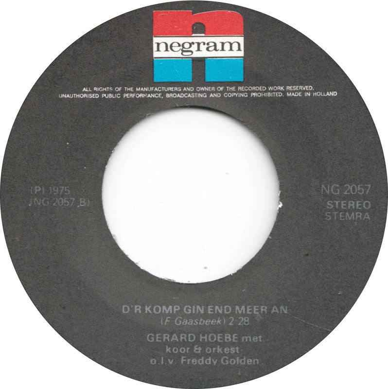 Gerard Hoebe - Ie Bint Mien Knuffel Vinyl Singles