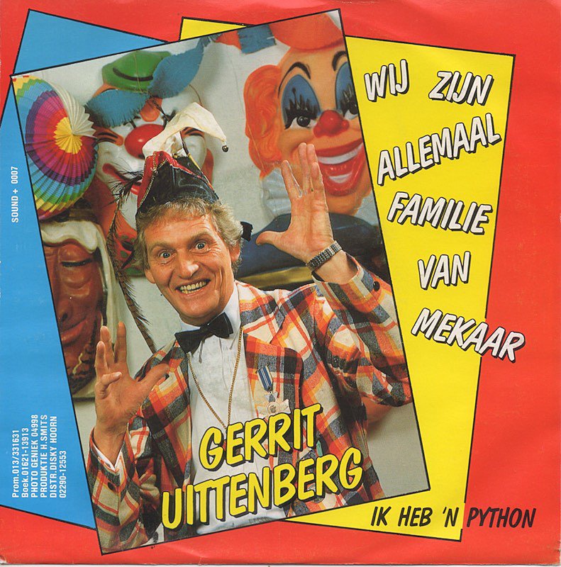 Gerrit Uittenberg - Wij Zijn Allemaal Familie van Mekaar 26381 Vinyl Singles Vinyl Very Good (VG) <br> Hoes Good Plus (G+)