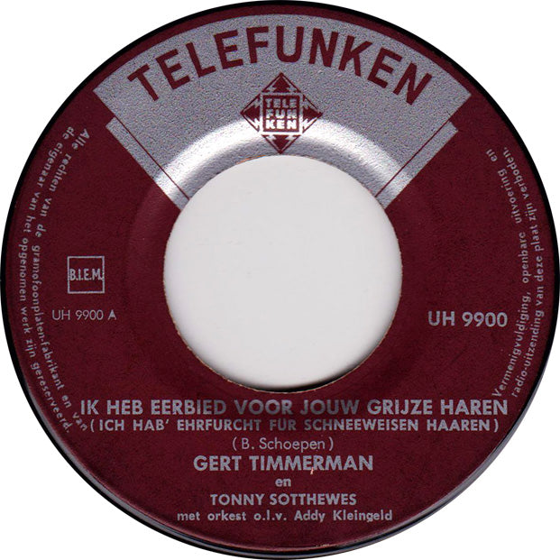 Duo Gert Timmerman - Ik Heb Eerbied Voor Jouw Grijze Haren Vinyl Singles Vinyl Goed / Hoes Generic