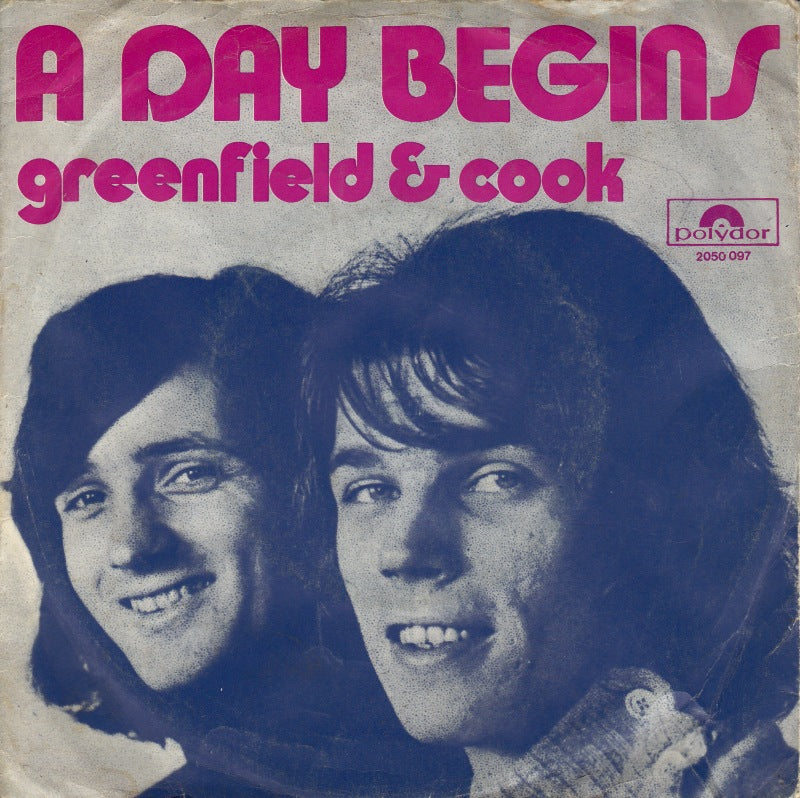 Greenfield & Cook - A Day Begins Vinyl Singles Vinyl Very Good (VG) <br> Hoes Good Plus (G+)