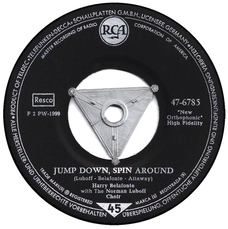 Harry Belafonte - Jump Down, Spin Around 17227 Vinyl Singles Vinyl Very Good (VG) <br> Hoes Generic