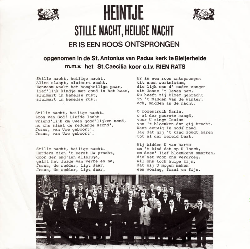 Heintje - Stille Nacht Heilige Nacht 42710 Vinyl Singles Vinyl Very Good (VG) <br> Hoes Good Plus (G+)