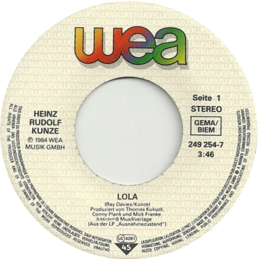 Heinz Rudolf Kunze - Lola