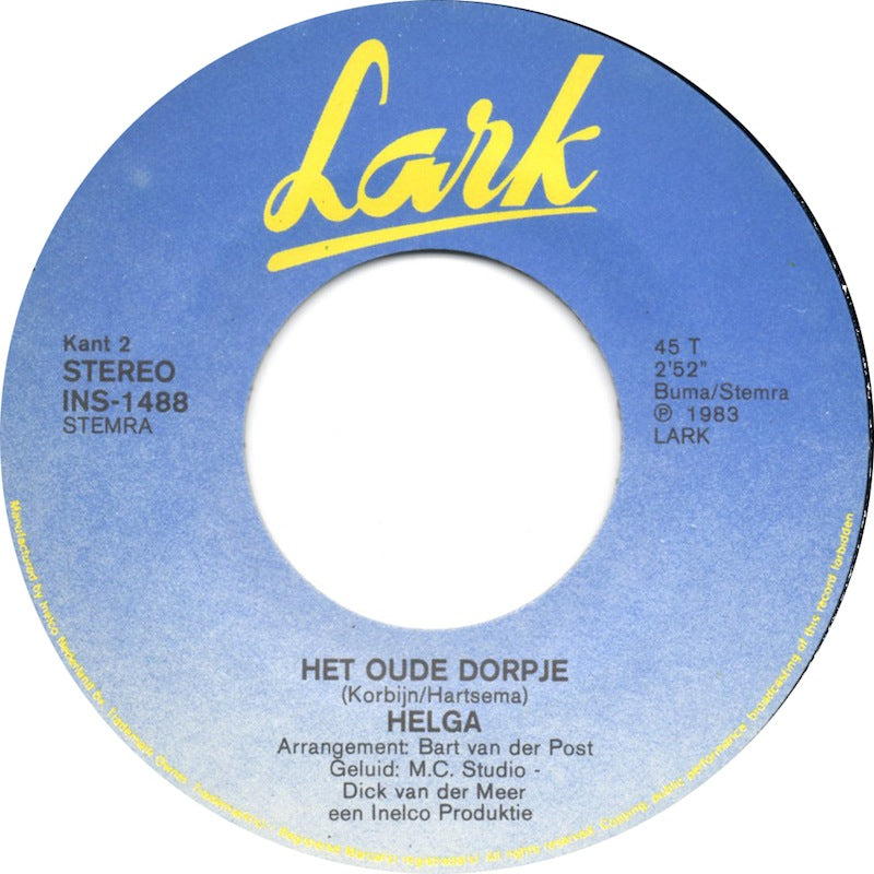 Helga - Het Allermooiste Moment 36398 Vinyl Singles Vinyl (VG) <br> Hoes (G+)