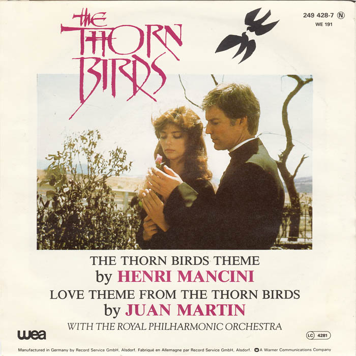 Henry Mancini And His Orchestra, Juan Martin - The Thorn Birds Theme Vinyl Singles Vinyl Very Good (VG) <br> Hoes Good Plus (G+)