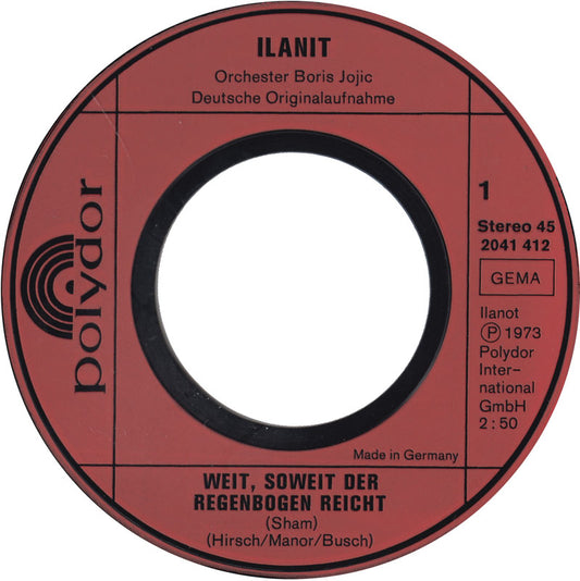 Ilanit - Weit, So Weit Der Regenbogen Reicht Vinyl Singles Vinyl Zeer Goed / Hoesje Goed "VINYLSINGLES.NL"