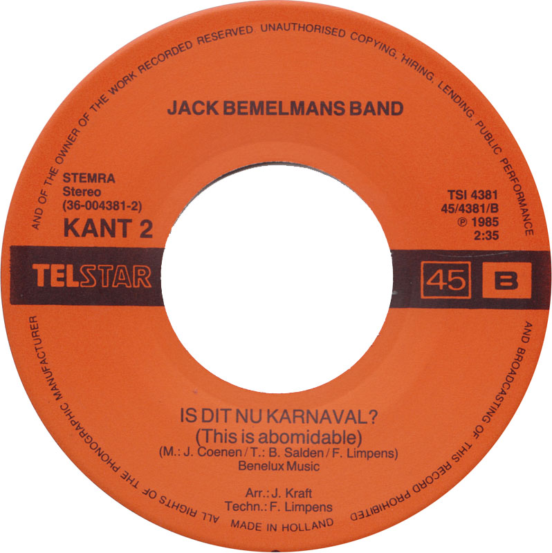 Jack Bemelmans Band - Wat Ruist Er Door Het Struikgewas Vinyl Singles
