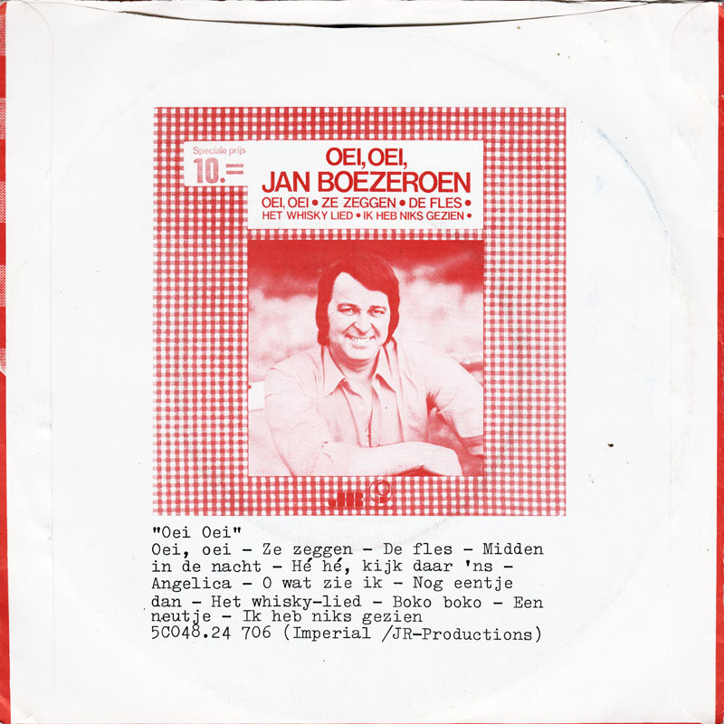 Jan Boezeroen - O Daar Komt Gedonder Van Vinyl Singles Vinyl Very Good (VG) <br> Hoes Good Plus (G+)