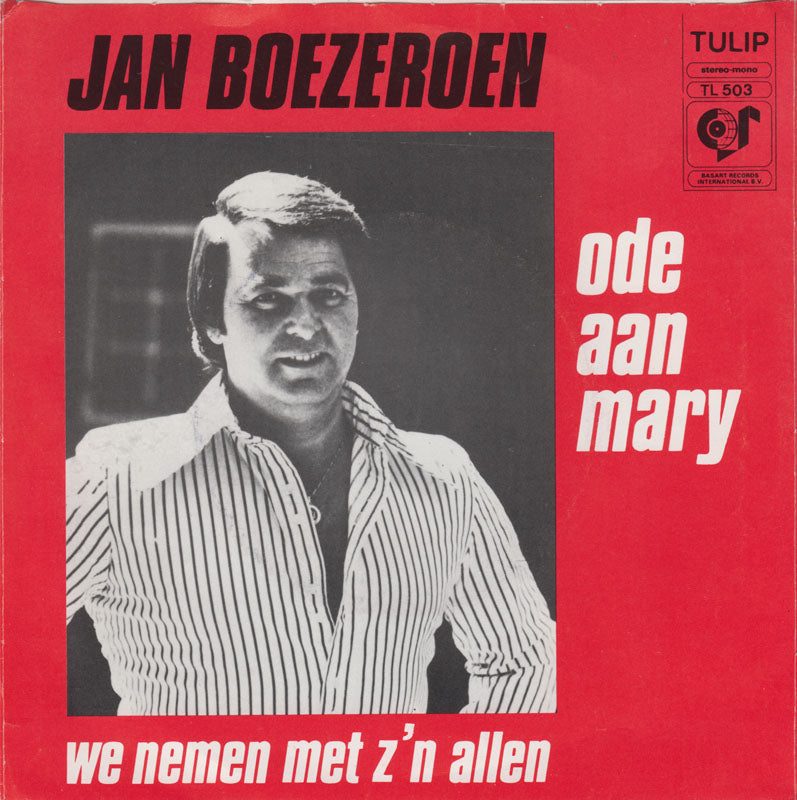 Jan Boezeroen - Ode Aan Mary Vinyl Singles Vinyl (VG) <br> Hoes (G+)