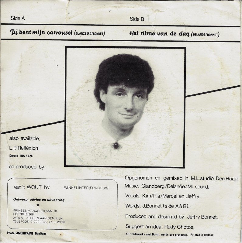 Jeffry Bonnet - Jij Bent Mijn Carrousel Vinyl Singles Vinyl (VG) <br> Hoes (G+)