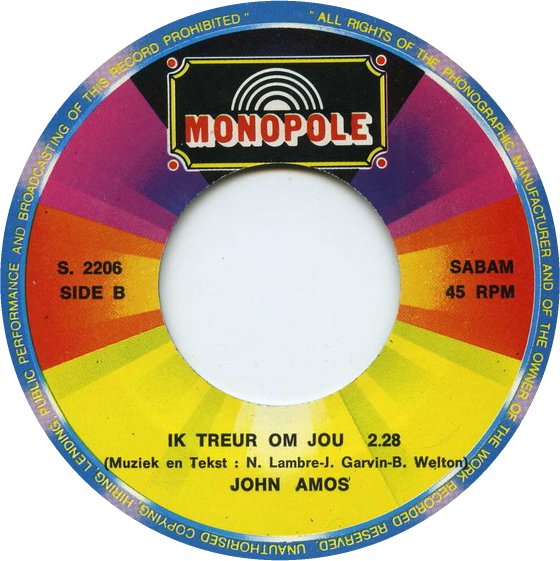 John Amos - Hello Mary Lou Vinyl Singles Vinyl (VG) <br> Hoes (G+)